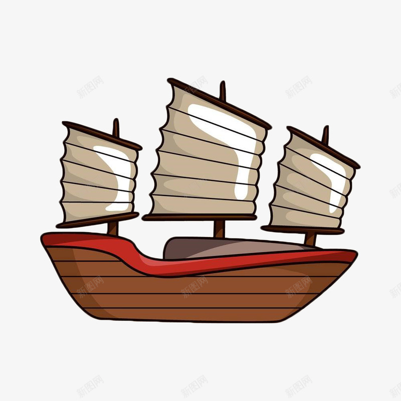 卡通手绘帆船png免抠素材_新图网 https://ixintu.com 卡通 帆船 手绘 扬帆 杨帆 航海 起航