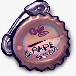 Grape事情葡萄苏打水安全别针图标高清图片