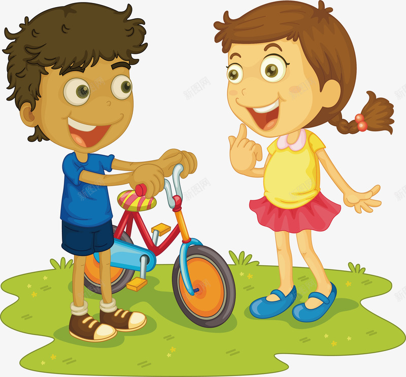 骑自行车出游png免抠素材_新图网 https://ixintu.com 暑假骑行游 矢量素材 骑自行车 骑行 骑行出游