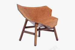 木色几何椅子素材