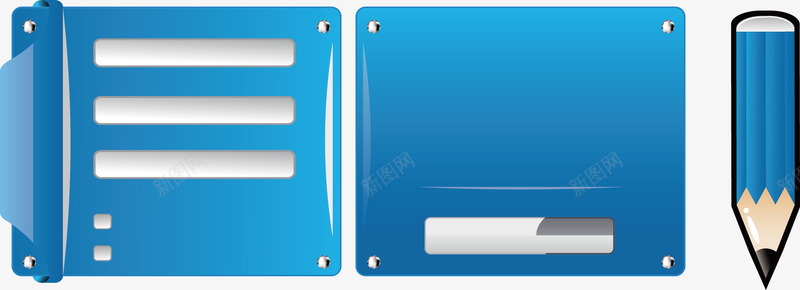 蓝色文本框矢量图ai免抠素材_新图网 https://ixintu.com 导航栏 蓝色文本框 矢量图