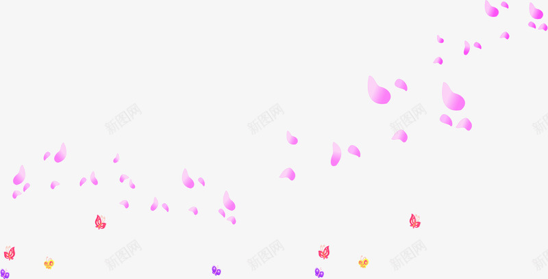 粉色卡通唯美漂浮花瓣png免抠素材_新图网 https://ixintu.com 卡通 漂浮 粉色 花瓣