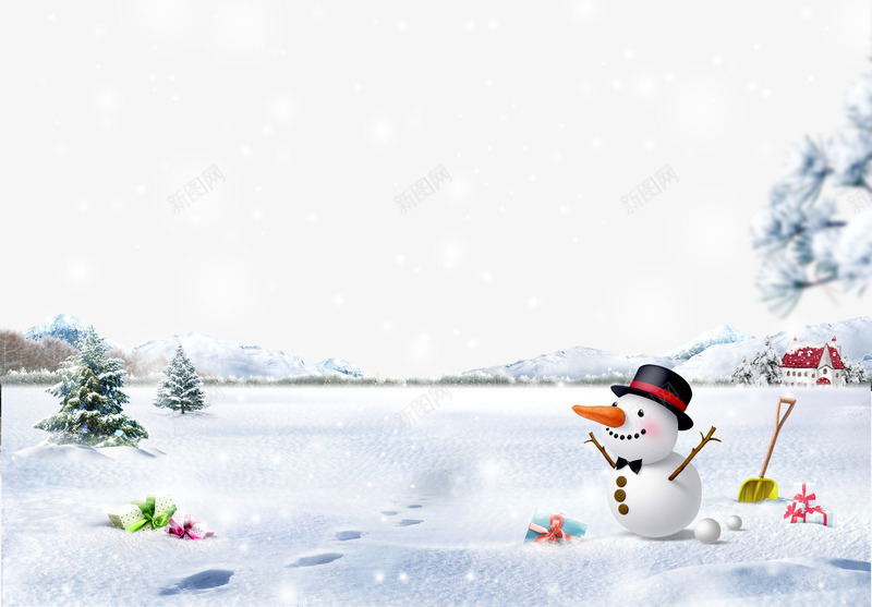 雪中微笑的圣诞节雪人背景png免抠素材_新图网 https://ixintu.com 圣诞节 微笑 雪 雪人
