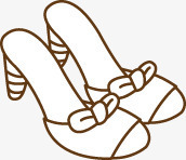 手绘女士高跟鞋凉鞋图标png_新图网 https://ixintu.com 凉鞋 女士 高跟鞋
