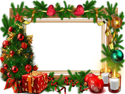 圣诞球相框圣诞树装饰的边框高清图片