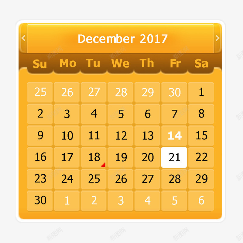 黄色日历弹窗psd免抠素材_新图网 https://ixintu.com 弹窗 弹窗设计 日历 设计 黄色