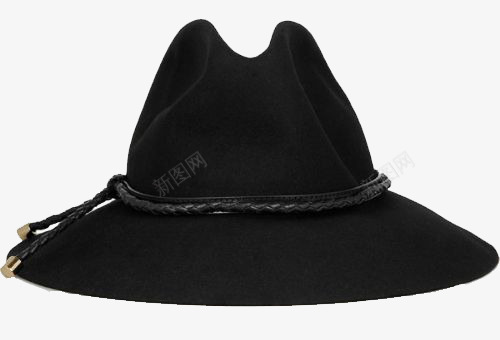 黑色创意大檐帽png免抠素材_新图网 https://ixintu.com 产品实物 创意 大檐帽 女士 帽子 黑色
