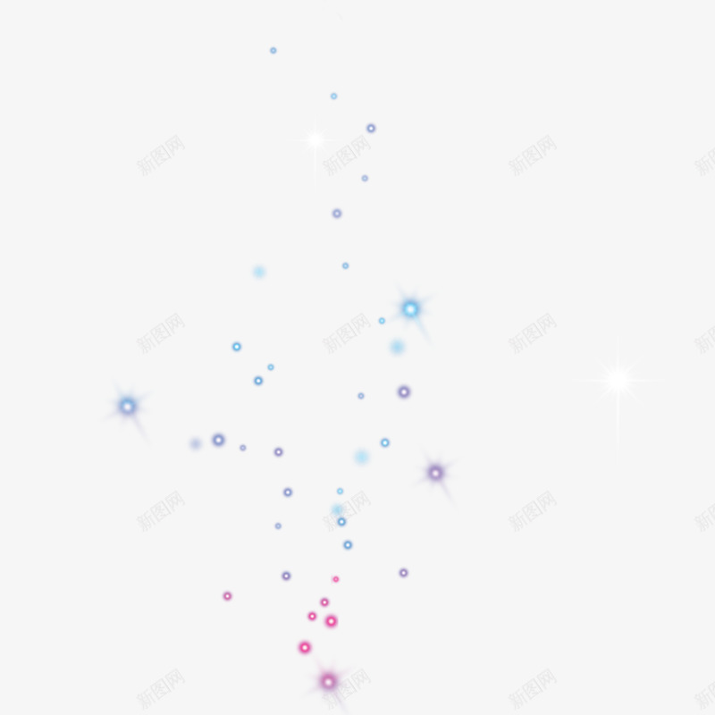 漂浮亮点png免抠素材_新图网 https://ixintu.com 发光 小清新 简约 蓝色