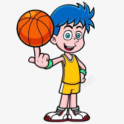 玩篮球的小男孩素材