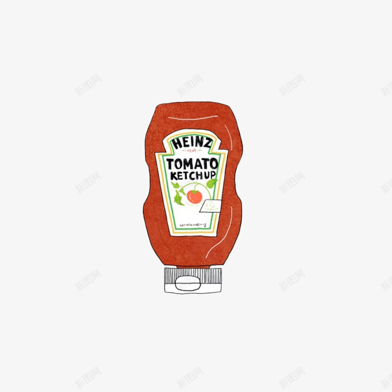 番茄酱瓶子png免抠素材_新图网 https://ixintu.com png素材 瓶子 番茄酱 红色瓶子
