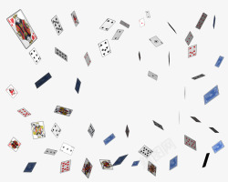 漂浮的扑克牌扑克牌漂浮高清图片