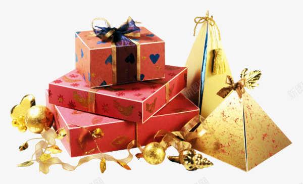 圣诞节礼物png免抠素材_新图网 https://ixintu.com 传统 礼品 礼盒 红色礼包 节日