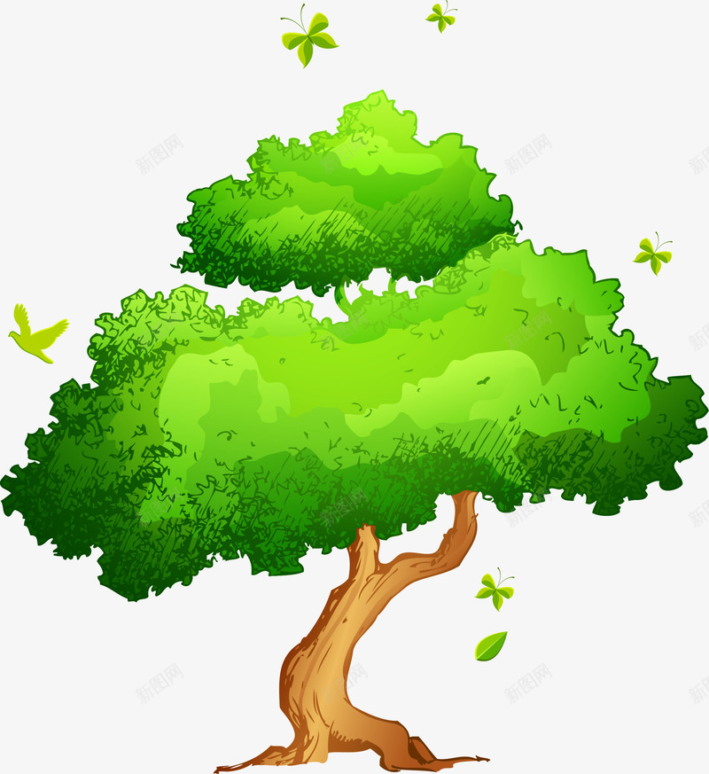 世界环境日绿色大树png免抠素材_新图网 https://ixintu.com 世界环境日 保护环境 爱护环境 绿化 绿色大树 美丽大树