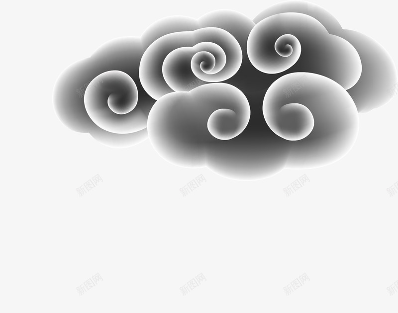 灰色手绘云朵png免抠素材_新图网 https://ixintu.com 云朵 天空 手绘 漂浮 灰色的 祥云 简图 装饰