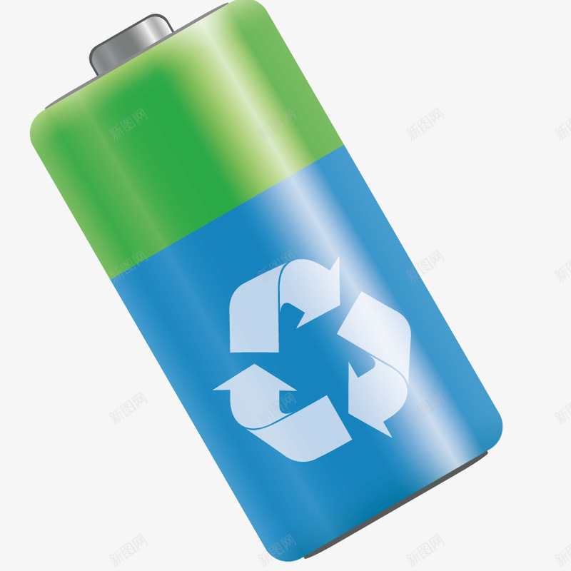 环保电池矢量图eps免抠素材_新图网 https://ixintu.com 产品模型 回收利用 循环电池 绿色 节能 矢量图