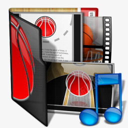 篮球音乐文件夹png免抠素材_新图网 https://ixintu.com 文件夹 篮球 音乐