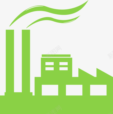 绿色环保工厂图标图标