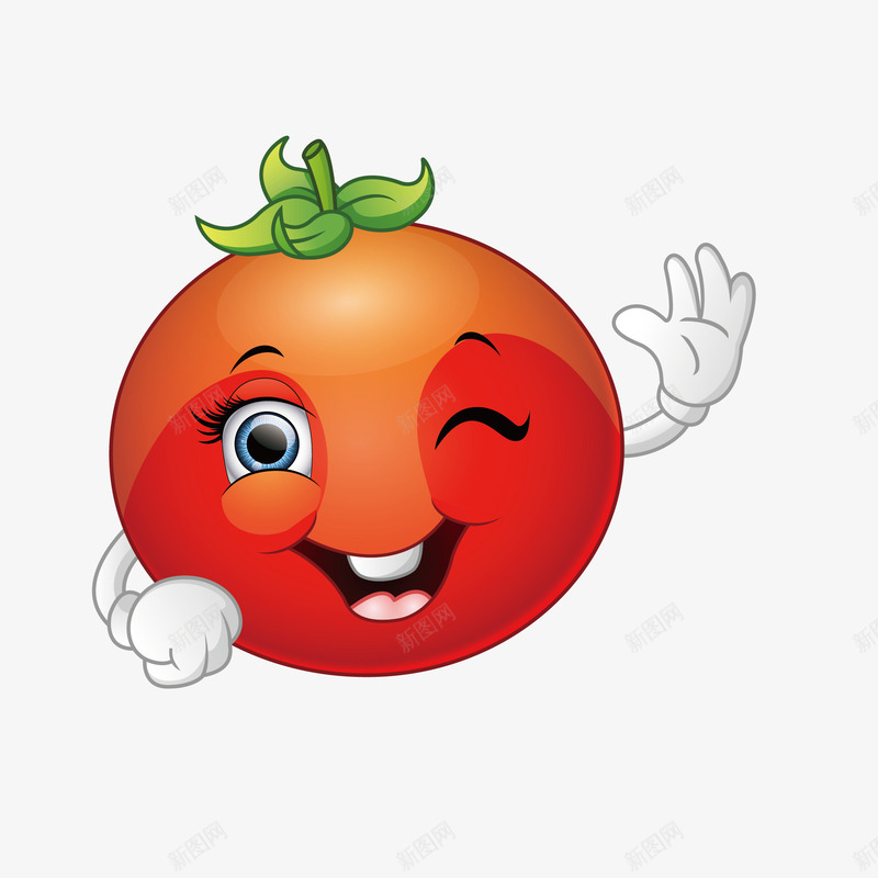 可爱卡通的西红柿矢量图eps免抠素材_新图网 https://ixintu.com 卡通 新鲜 新鲜美味 番茄 红色 美味西红柿 西红柿 矢量图