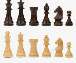 木质国际象棋木质国际象棋棋子高清图片