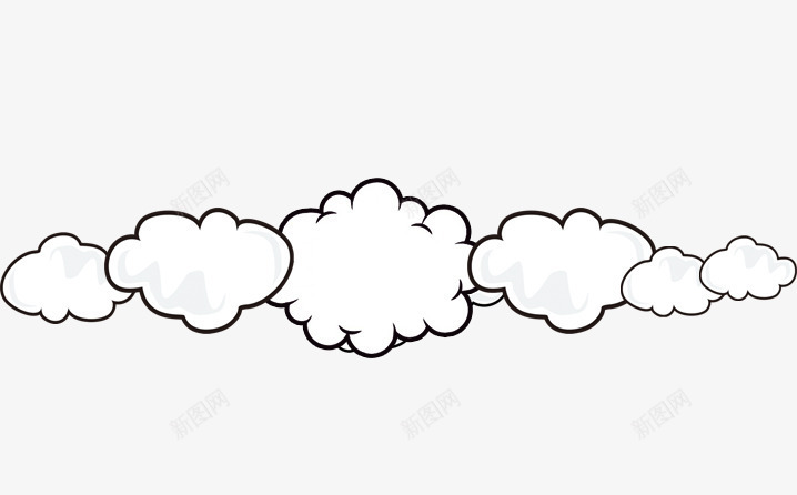 漂浮的白云png免抠素材_新图网 https://ixintu.com 云 分割线 叠云 漂浮 白云