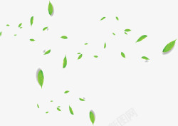 绿色树叶漂浮物素材