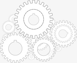 创意手绘卡通科技齿轮造型素材