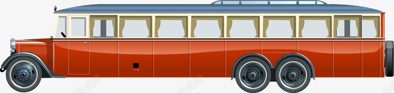 红色巴士车png免抠素材_新图网 https://ixintu.com 交通工具 公交车 双层巴士 巴士 汽车 现代科技 电车 素描箭头 豪华大巴 车子