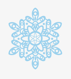冰雪装饰蓝色雪花图案高清图片