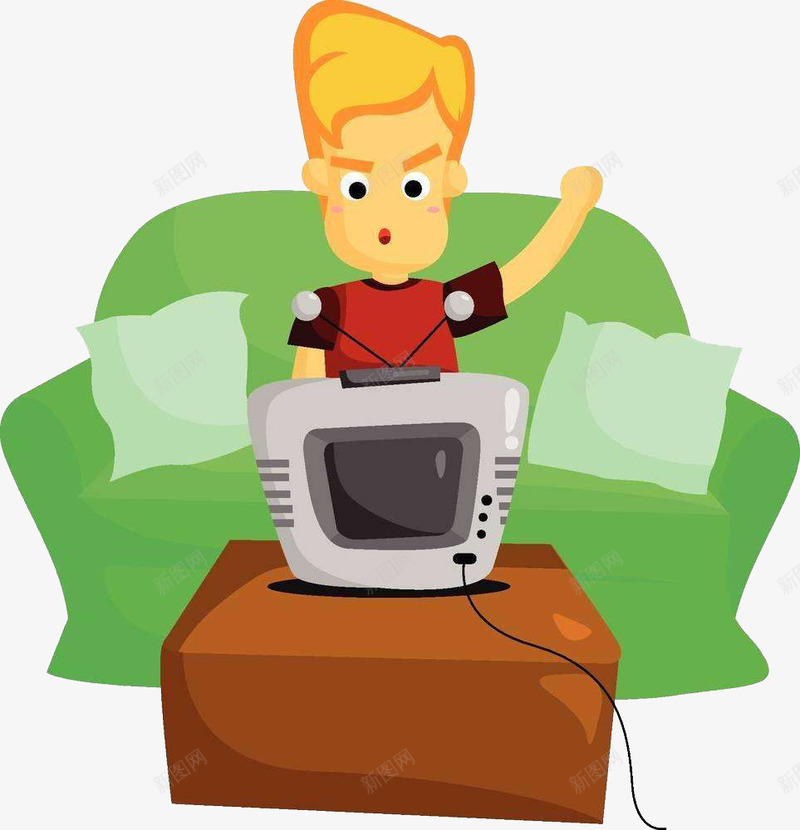男人看电视png免抠素材_新图网 https://ixintu.com 卡通看电视 坐着看电视 家人看电视 家里看电视 手绘看电视 男子看电视 看电视