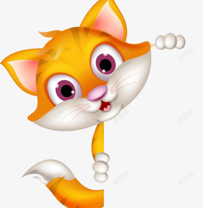 可爱小猫咪png免抠素材_新图网 https://ixintu.com 卡通 可爱 小猫 装饰 边角