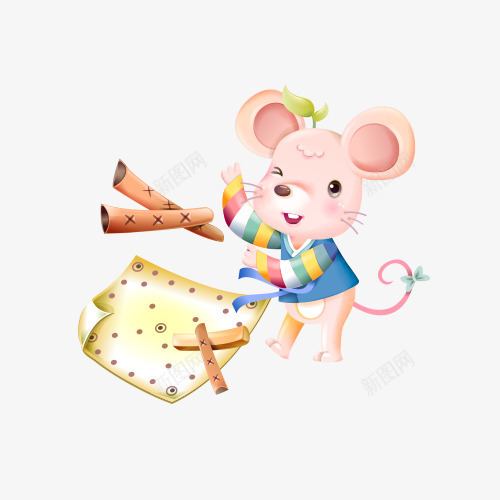 可爱的卡通小老鼠png免抠素材_新图网 https://ixintu.com 卡通 卡通小老鼠 可爱老鼠 老鼠