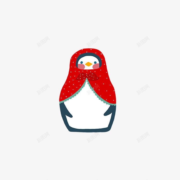 披着头巾的企鹅png免抠素材_新图网 https://ixintu.com 企鹅 卡通手绘 披着头巾
