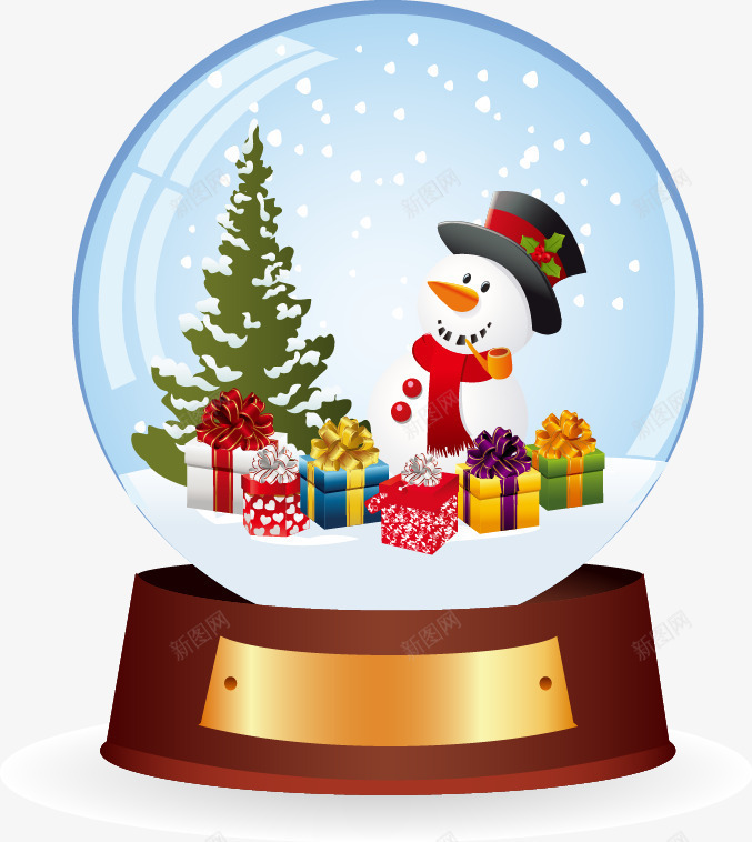 手绘圣诞雪人礼物许愿球图案png免抠素材_新图网 https://ixintu.com 图案 圣诞 手绘 礼物 许愿球 雪人