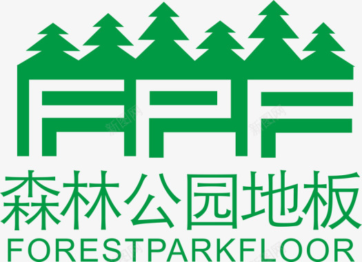 森林公园地板logo矢量图图标图标