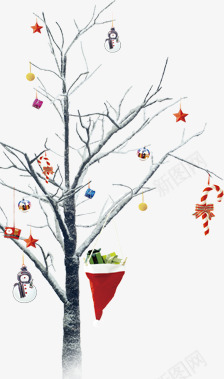 挂满东西的树png免抠素材_新图网 https://ixintu.com 圣诞图片 圣诞素材库 大树 白色 礼物