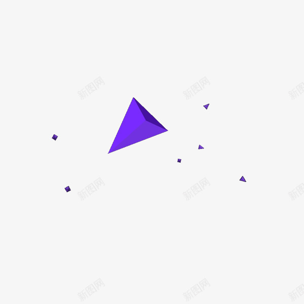 漂浮几何体png免抠素材_新图网 https://ixintu.com 几何点缀 科技 简约 紫色 纸飞机 纸飞机图案