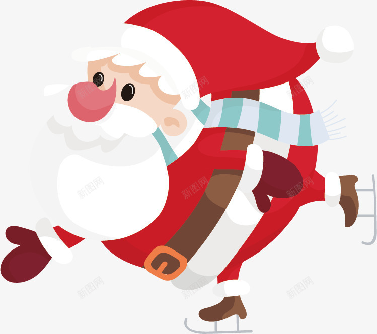 正在滑雪的圣诞老人png免抠素材_新图网 https://ixintu.com 卡通 可爱 圣诞 圣诞帽 圣诞老人 圣诞节 简约
