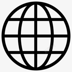 地球上的网格世界网格图标高清图片