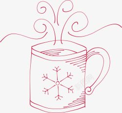 诞节手绘杯子高清图片