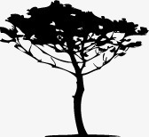 黑色独棵大树创意png免抠素材_新图网 https://ixintu.com 创意 大树 黑色