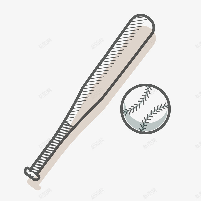 棒球图标矢量图ai_新图网 https://ixintu.com AI符号 ai 图标 扁平化 手绘 手绘棒球棒 棒球 白色 矢量图 科学 科技 脑部 运动