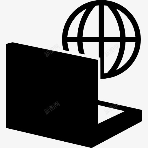 笔记本电脑与互联网连接图标png_新图网 https://ixintu.com 互联网 工具 接口 电脑 电脑工作者 笔记本电脑 网格 象征世界