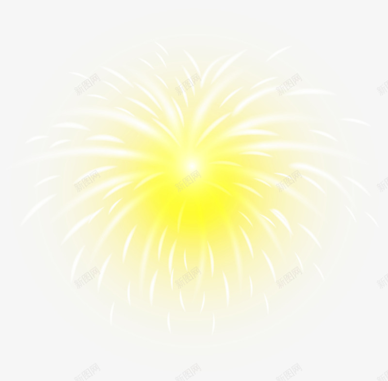 春节白色绽放的烟花png免抠素材_新图网 https://ixintu.com 新春烟花 春节烟花 白色烟花 礼花 绽放的烟花 黄色光晕