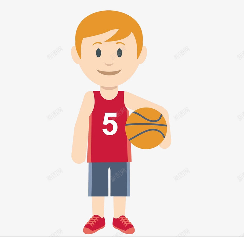 打篮球的男孩png免抠素材_新图网 https://ixintu.com PNG 卡通 男孩 篮球