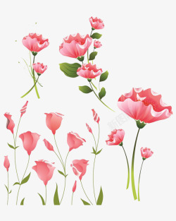 粉色唯美插花花朵素材