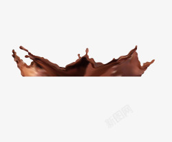 欧式咖色巧克力流动液体矢量图素材