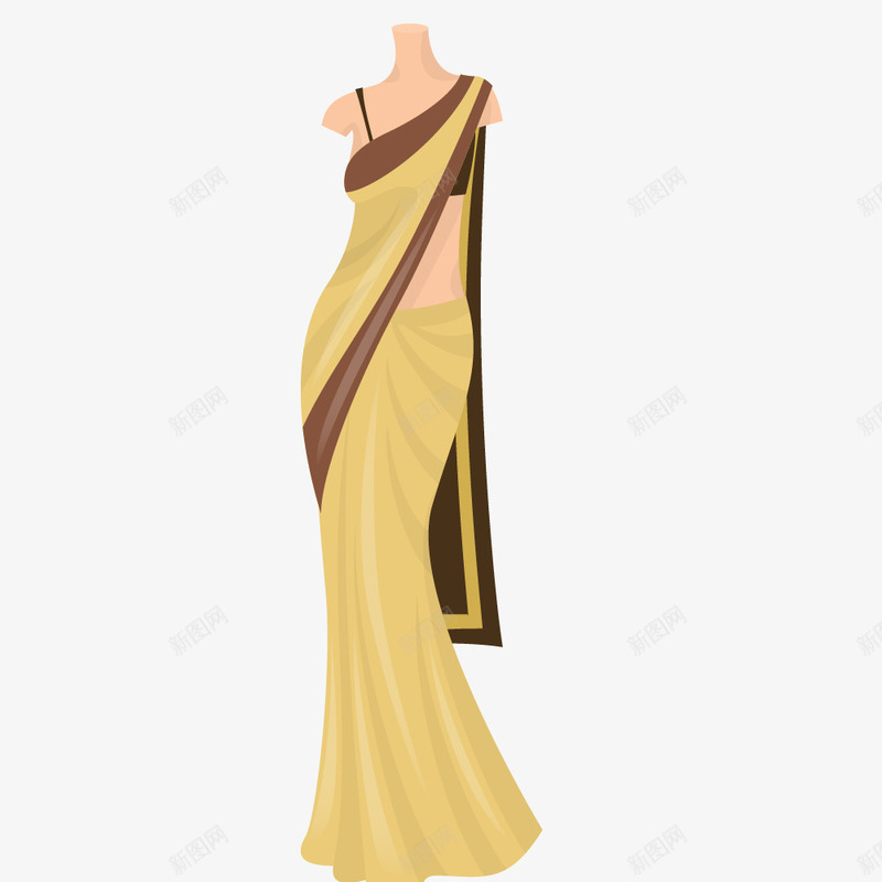 傣族服饰png免抠素材_新图网 https://ixintu.com 傣族 女士 手绘 服装 服饰 模特 裙子 身材