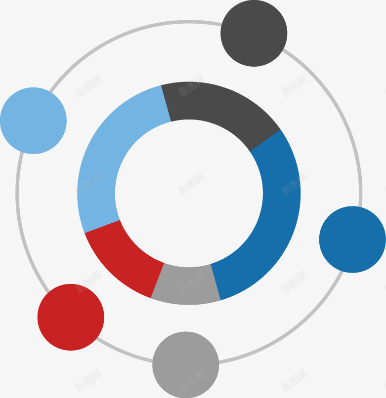 PPT圆环套图矢量图图标ai_新图网 https://ixintu.com PPT设计 圆环套图 彩色图标 矢量图