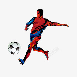 足球人物踢足球的人高清图片