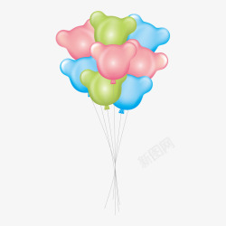 漂浮氢气球儿童节庆祝可爱气球矢量图高清图片